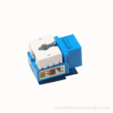 UTP Cat. 5e Keystone Jack 90 Degree (Blue)